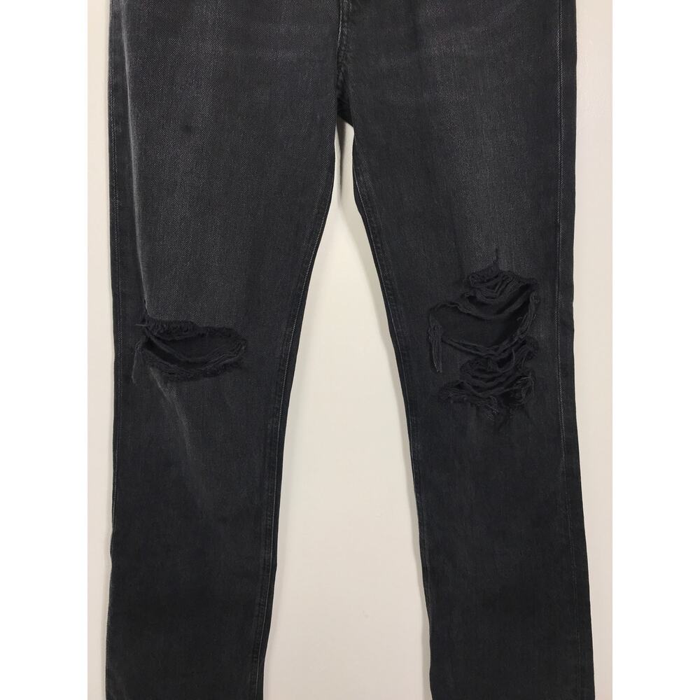 Agolde Lana Jean Mid Rise Vintage Straight Distressed Black Disorder Capsule - Picture 6 of 12